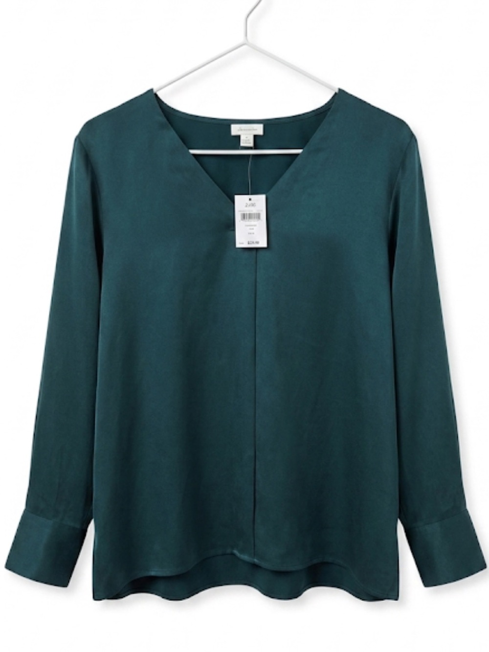 NWT J. Jill 100% Silk Long Sleeve Top Blouse LP Large Petite Work Casual - Picture 2 of 16